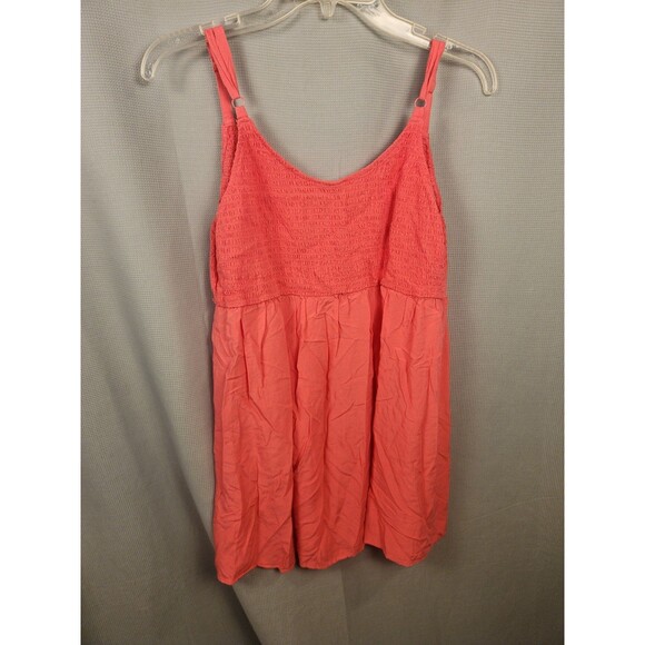 Torrid Slub V-Neck Smocked Babydoll Tank Rouge Red Plus Size 2X - Picture 2 of 6